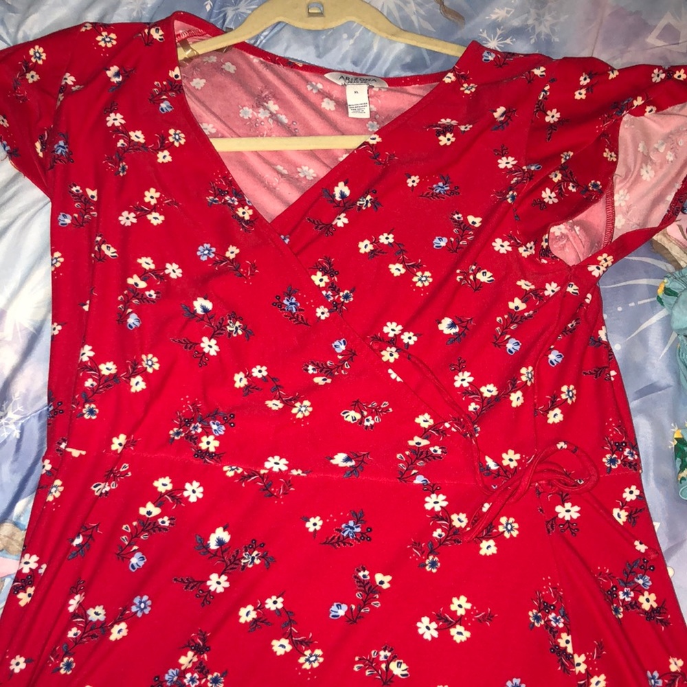 Cute Red Flowery Dress